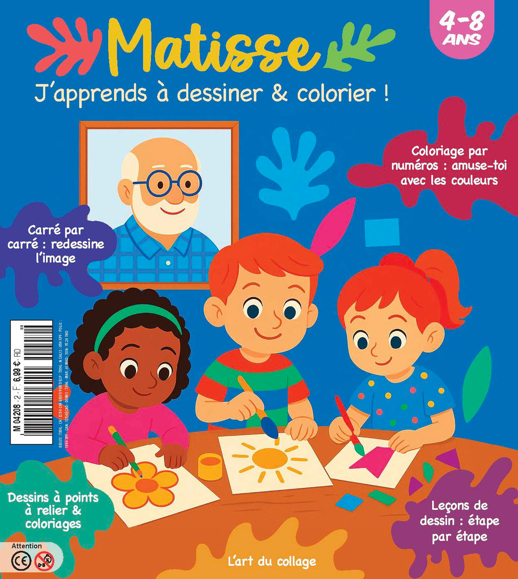 Matisse N°2 : coloriages, dessins à points, exercices de reproduction et premières leçons de dessin pour les enfants. 6,99 €.