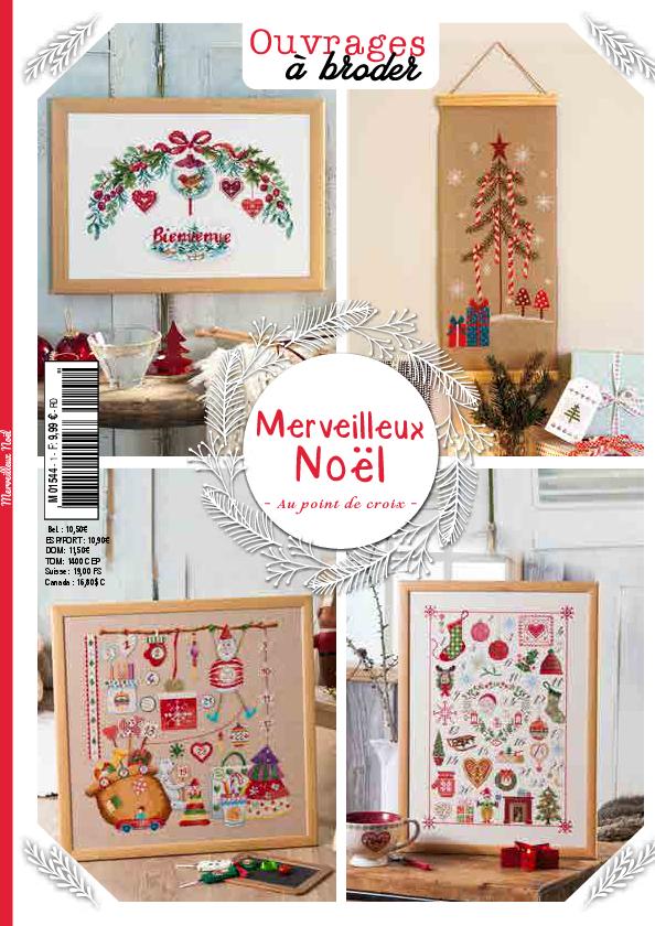 Mook point de croix : 20 grilles de Noël — décoration, table de fête, couronnes et petits cadeaux brodés pour un Noël douillet, gourmand et scintillant.