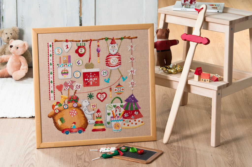 Mook point de croix : 20 grilles de Noël — décoration, table de fête, couronnes et petits cadeaux brodés pour un Noël douillet, gourmand et scintillant.