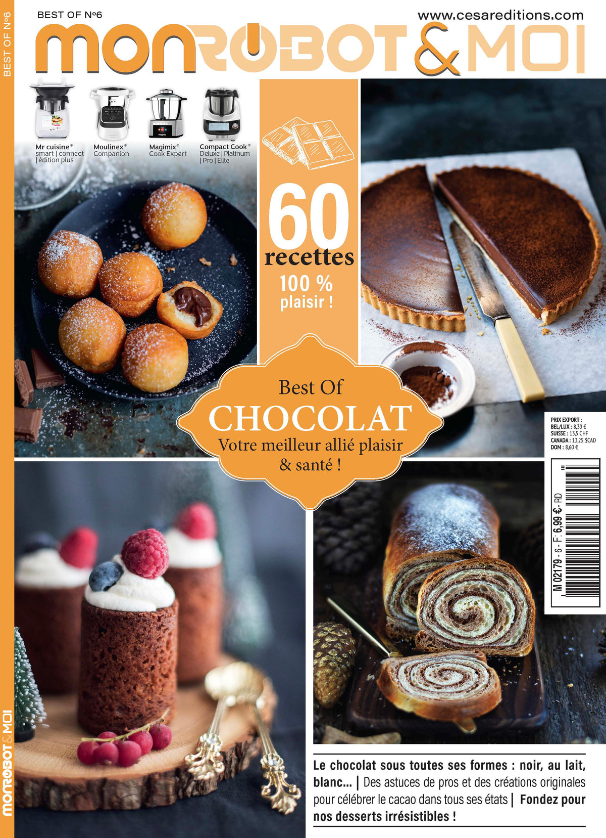 60 recettes au chocolat pour Companion, Cook Expert, Monsieur Cuisine et Compact Cook. Classiques, biscuits, desserts festifs et boissons réconfortantes.
