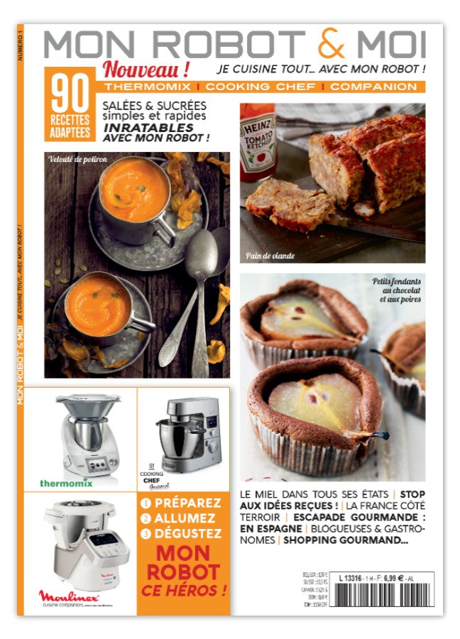 Magazine de recettes pour robots cuiseurs N°01. Entrées, plats et desserts faciles et de saison, compatibles Thermomix, Companion et Cooking Chef.