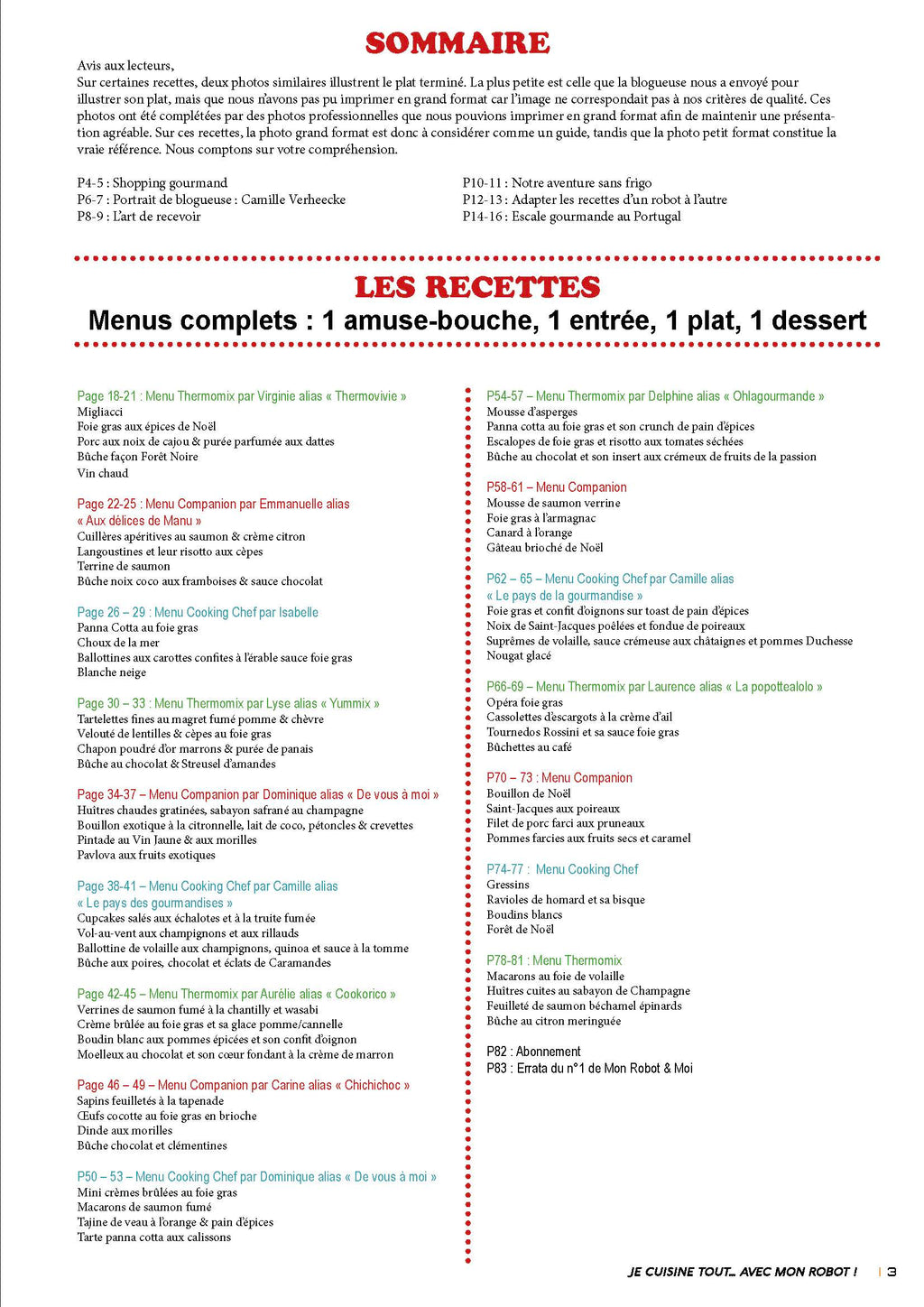 Magazine de recettes de fêtes pour robots cuiseurs N°02. Menus de fin d'année faciles et gourmands, compatibles Thermomix, Companion et Cooking Chef.