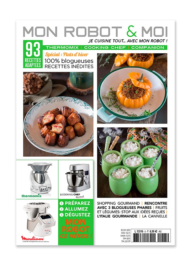 Magazine de recettes d'hiver pour robots cuiseurs N°05. Plus de 90 recettes gourmandes de saison, compatibles Thermomix, Companion et Cooking Chef.