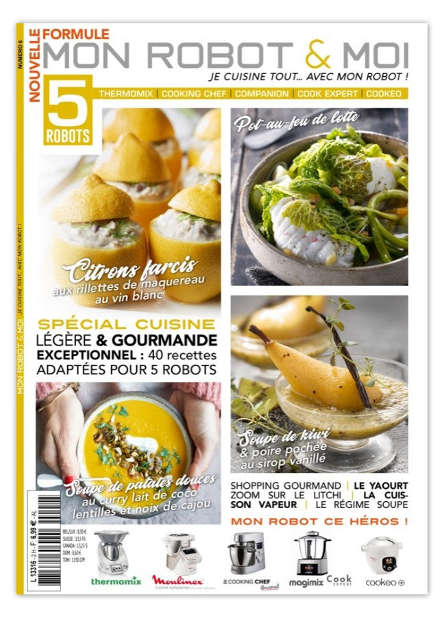 Magazine de recettes légères pour robots cuiseurs N°06. 40 recettes de saison compatibles Thermomix, Companion, Cooking Chef, Cook Expert et Cookeo.