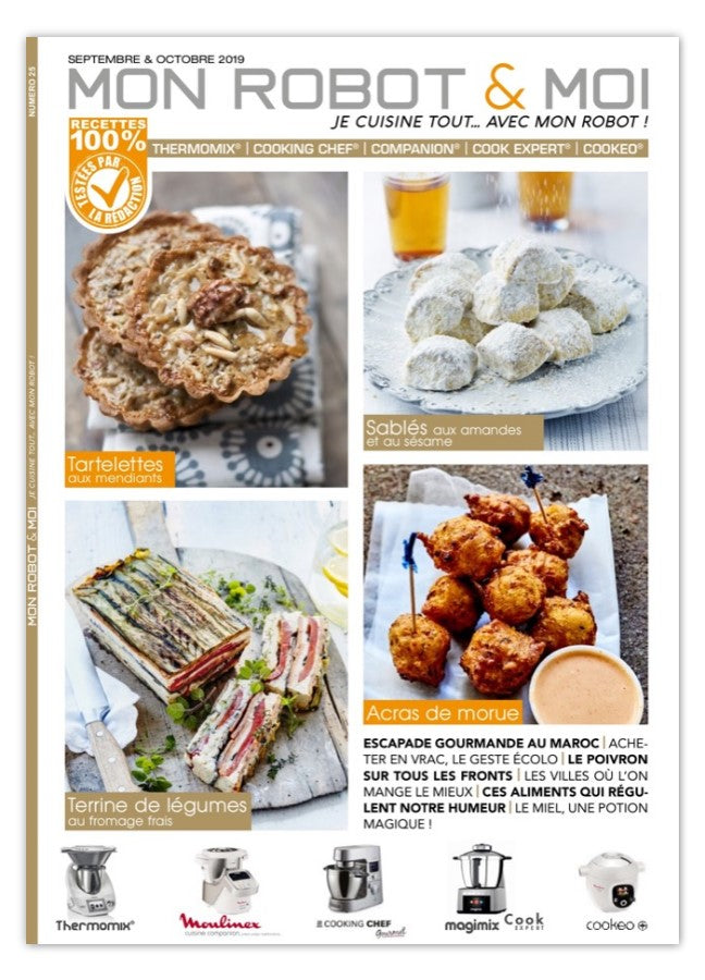 40 recettes pour robot culinaire : gastronomie marocaine, pâtes italiennes, tartelettes, poires et poivrons. Thermomix, Companion, Cook Expert, Cookeo.