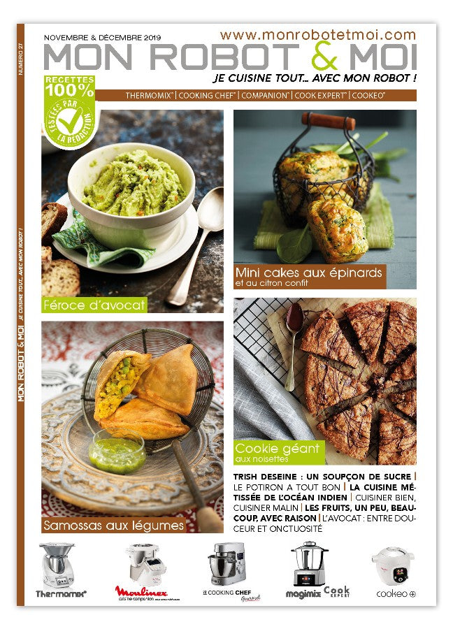 40 recettes d'automne pour robot culinaire : raisins, cucurbitées, avocat, chocolat et cuisine de l'Océan Indien. Thermomix, Companion, Cook Expert et plus.