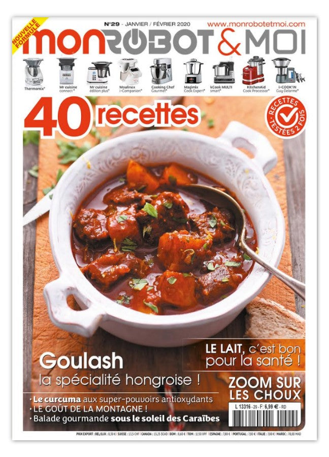40 recettes hivernales pour robot culinaire : choux, curcuma, cuisine des Caraïbes, kiwis et produits laitiers. Thermomix, Companion, Monsieur Cuisine et plus.