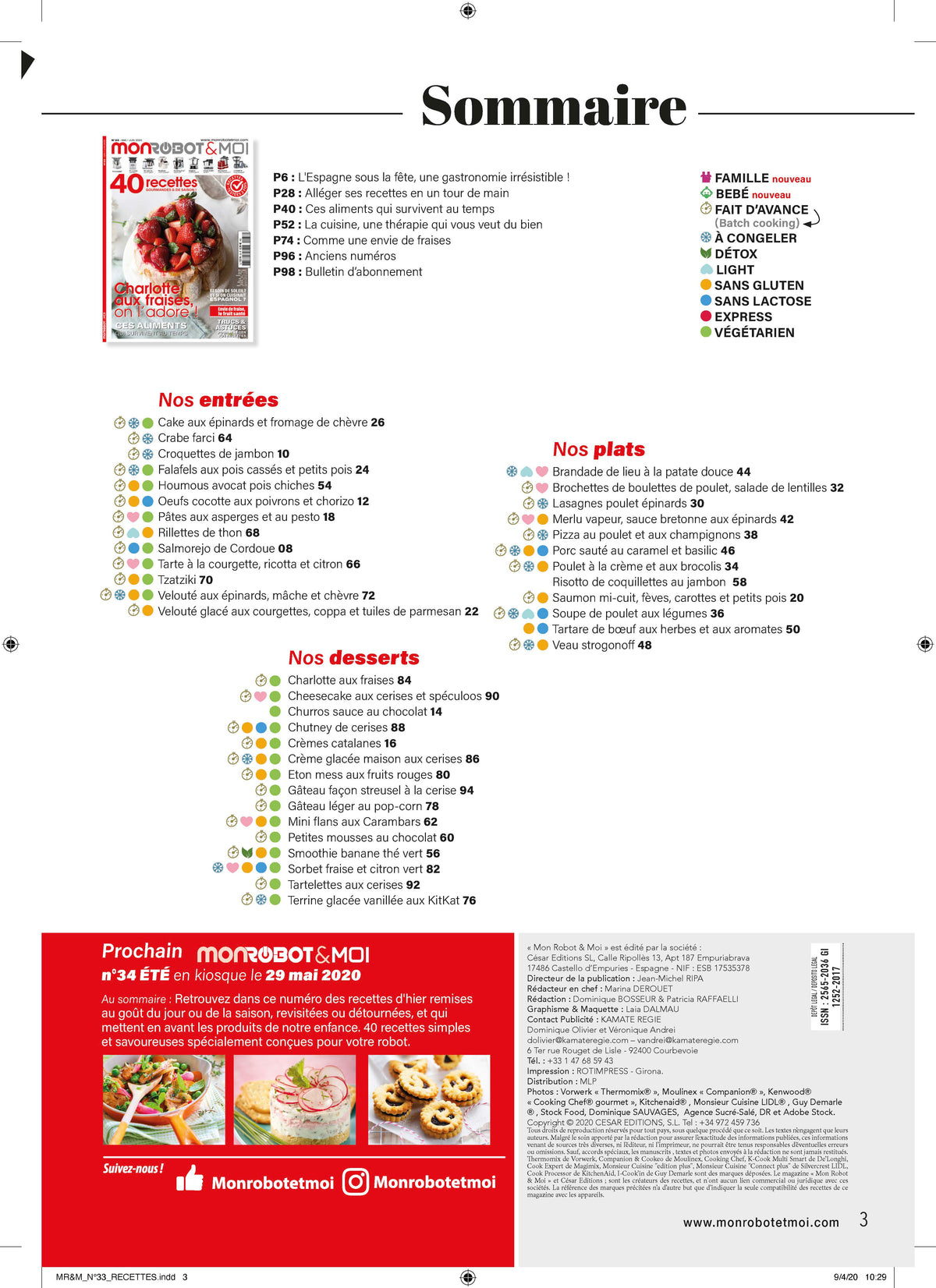 40 recettes pour robot culinaire : cuisine espagnole, légumes verts, poulet, cerises et desserts réconfortants. Thermomix, Companion, Monsieur Cuisine et plus.