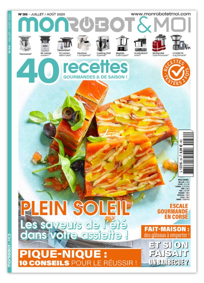 40 recettes d'été pour robot culinaire : grillades, salades, desserts fruités. Thermomix, Companion, Monsieur Cuisine et plus.