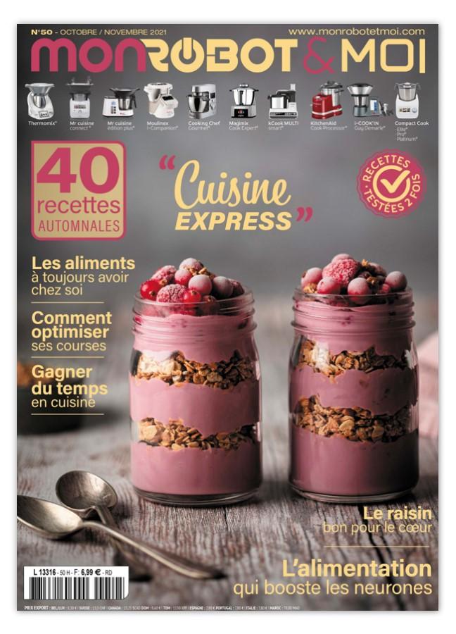 40 recettes rapides et saison­nières pour robot cuiseur : apéros, plats et desserts. Compatible Thermomix, Companion, Cooking Chef et 6 autres robots.
