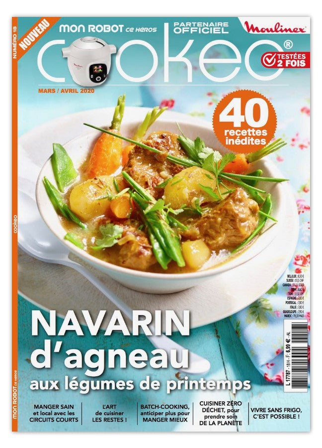 Découvrez le numéro 18 de Mon Robot ce Héros : cuisine de printemps, restes revisités, batchcooking, zéro déchet et cuisine du placard. Économique et délicieux avec votre Cookeo !