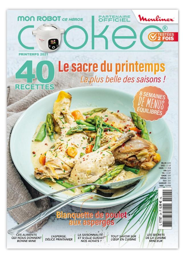 Découvrez le numéro 24 de Mon Robot ce Héros : 8 semaines de menus équilibrés et 40 recettes de printemps — express, light, raffinées ou gourmandes — avec votre Cookeo !