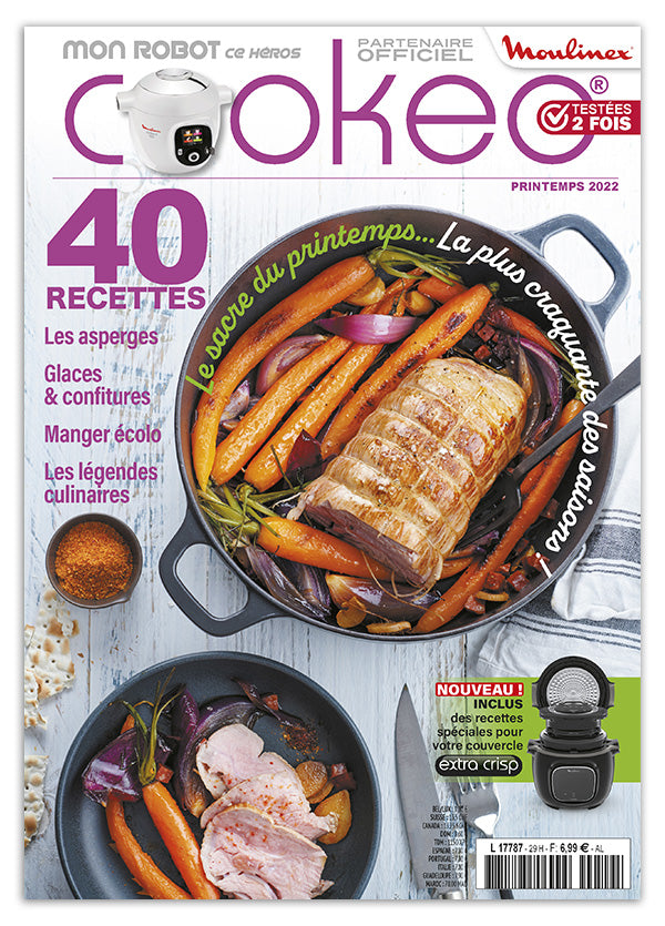 Découvrez le numéro 29 de Mon Robot ce Héros : asperges, épinards, recettes de Pâques, pommes, confitures et yaourts maison. 40 recettes de printemps avec votre Cookeo !