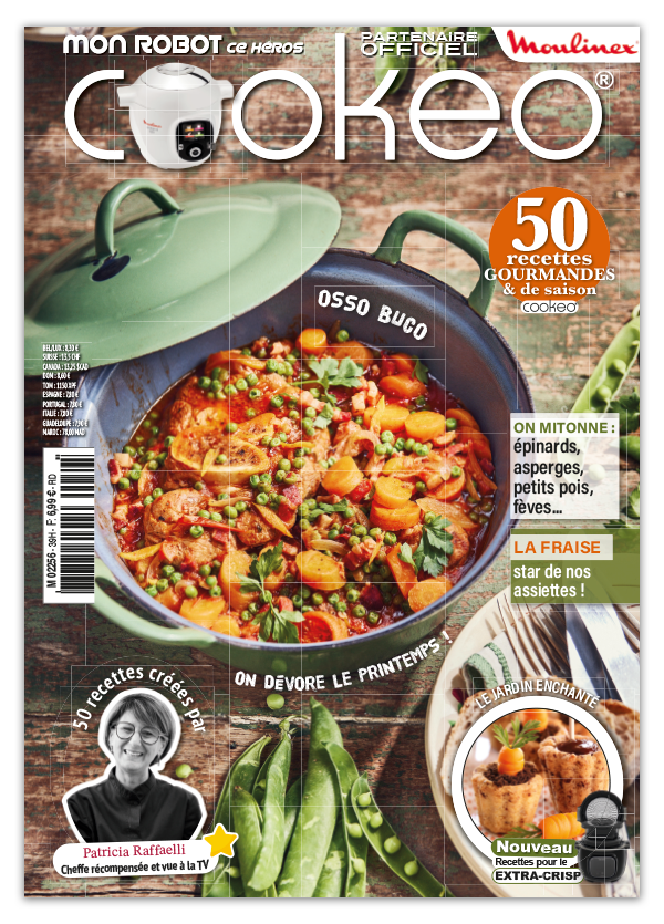 Découvrez le numéro 39 de Mon Robot ce Héros : bouillons, couscous, asperges, crevettes, fraises, petits pois et desserts rapides. 50 recettes de printemps avec votre Cookeo !