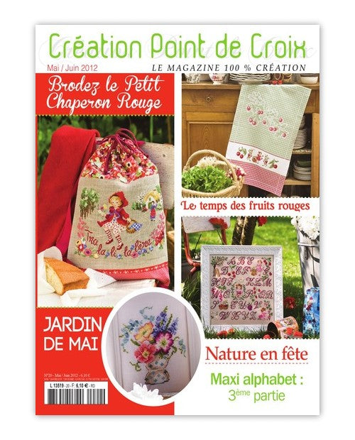 Découvrez le numéro 20 du magazine point de croix César Editions (mai/juin 2012). Fleurs, fruits, Petit Chaperon Rouge et broderies printanières pour enfants et adultes.