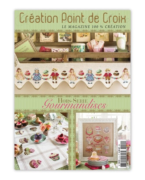 Découvrez le hors-série Pâtisserie et gourmandise de César Editions. Gâteaux, cupcakes et douceurs à broder au point de croix pour décorer tables et cuisines.