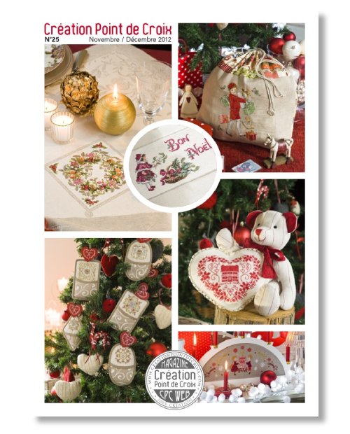 Découvrez le numéro 25 du magazine point de croix César Editions (nov/déc 2012). Idées cadeaux brodés, décorations de Noël et créations faites main pour les fêtes.