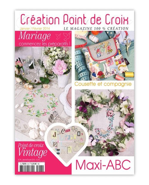 Descubre el número 36 de la revista de punto de cruz de César Editions (enero/febrero 2014). Proyectos, accesorios bordados, inspiración parisina y más.