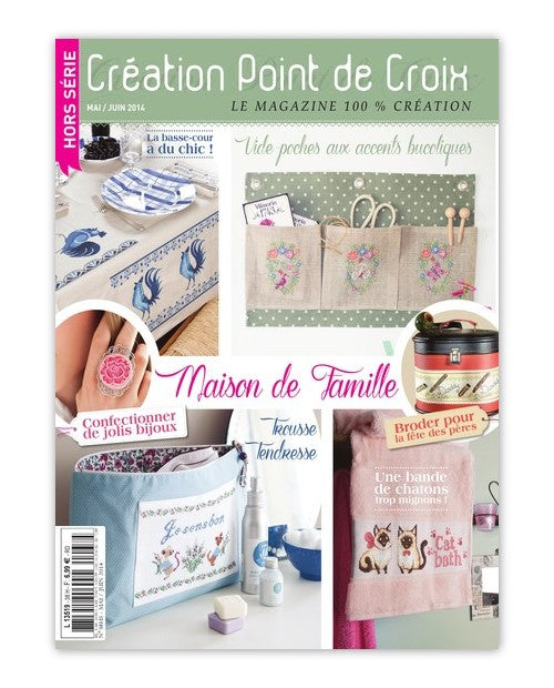 Hors-série Point de Croix : jardin, animaux, papillons et fête des pères. Une trentaine de grilles inédites par César Editions.