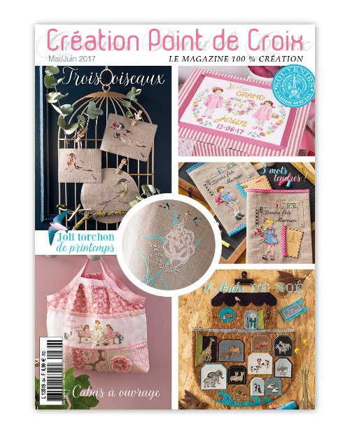 Découvrez le magazine Point de Croix N°64 (Mai/Juin 2017) : broderies fleuries, motifs printaniers, projets créatifs pour tous niveaux. César Editions.
