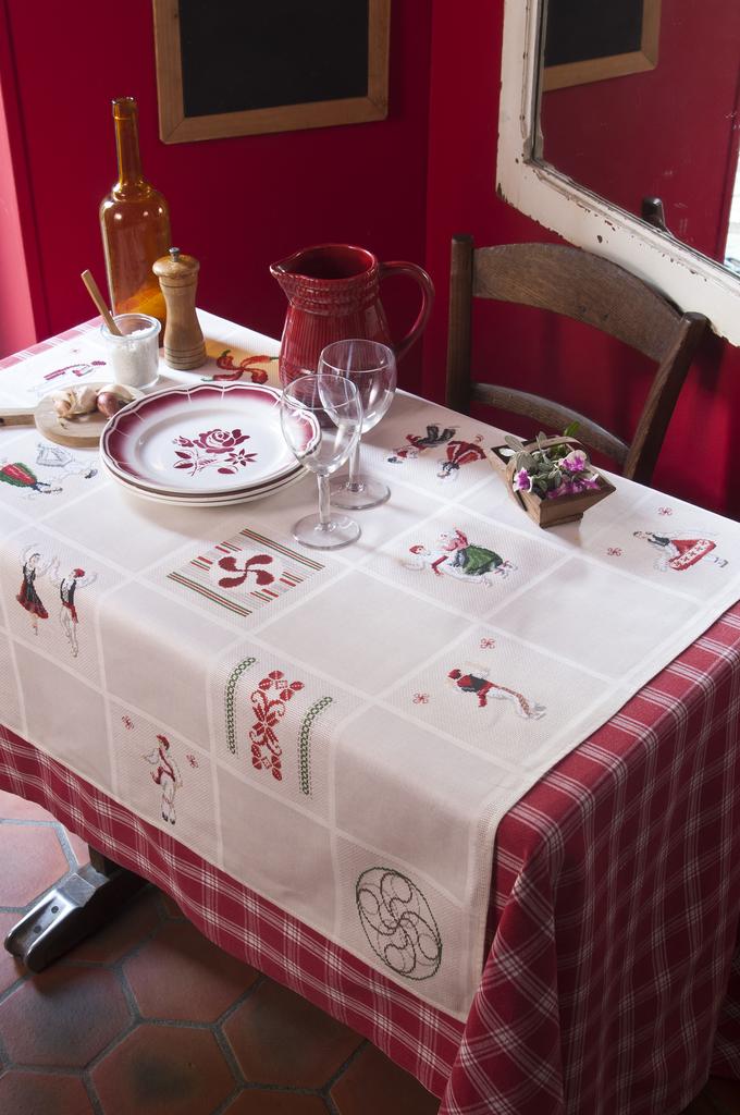 Nappe damassée Pays Basque