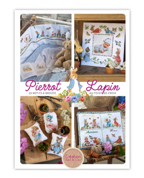 Découvrez Pierrot Lapin n°3, un magazine de broderie point de croix inspiré de Beatrix Potter. Grilles poétiques et colorées pour brodeuses. 
