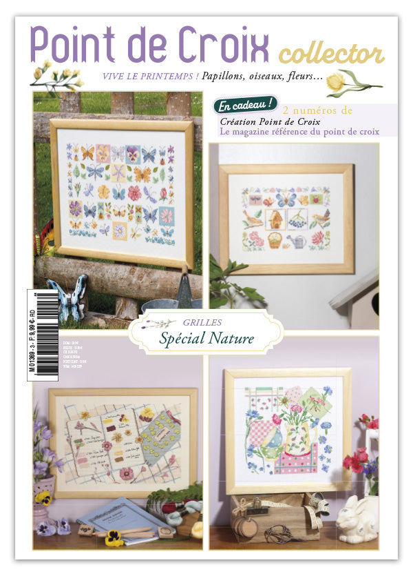 Collector point de croix : motifs montagne rétro par Véronique Enginger — chalet, edelweiss, marmotte et alpages à broder en hiver comme en été.