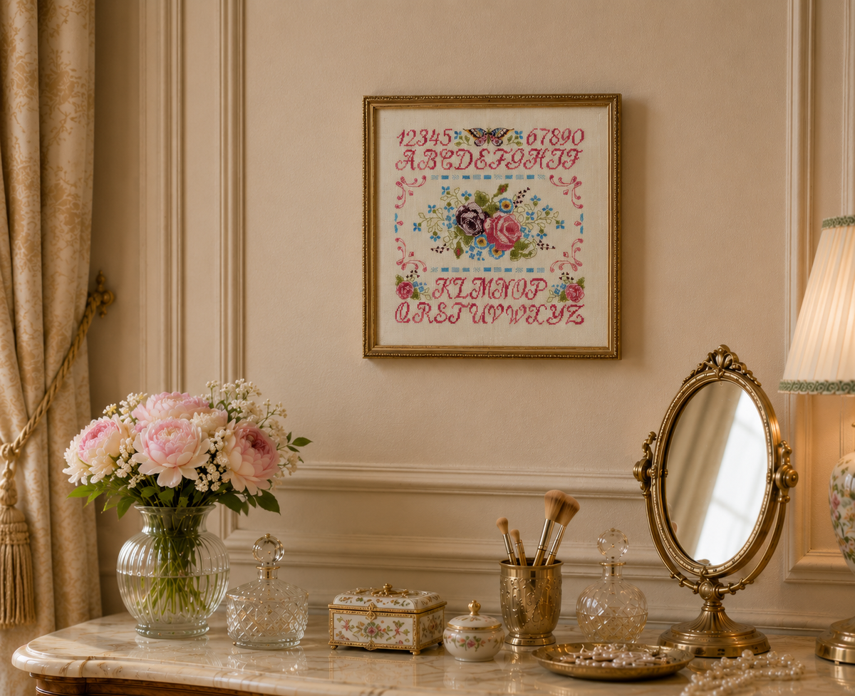 Découvrez Point de Croix Collector n°10 : Marquoirs & Alphabets, un livret de 4 grilles intemporelles signé César Editions. Alphabets anciens, frises et motifs floraux au point de croix.