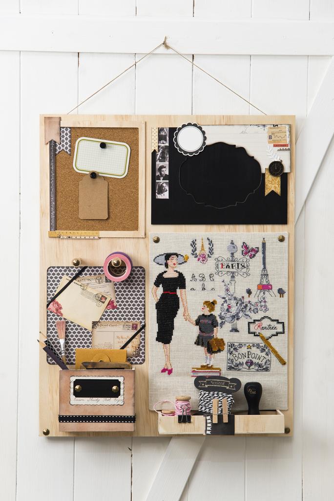 Magazine de broderie N°66 : grilles de point de croix sur le thème de la rentrée et de l’automne – rangement, accessoires scolaires et décoration. Sept/Oct 2017.