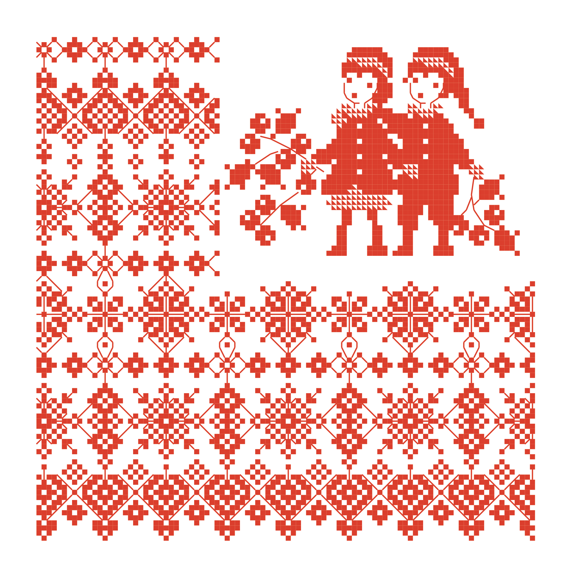 Grille point de croix de Perrette Samouïloff : bouquet de houx rouge et vert, 98x99 pts. Broderie de Noël poétique, idéale pour décoration hivernale.