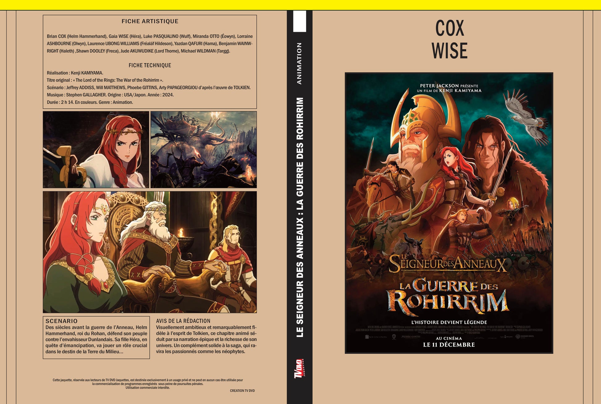 LE SEIGNEUR DES ANNEAUX - LA GUERRE DES ROHIRRIM