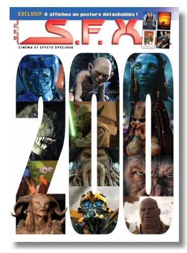 Numéro 200 de SFX : 28 ans d'effets spéciaux, de Terminator 2 aux effets numériques, miniatures, animatronique et la révolution du cinéma à grand spectacle.