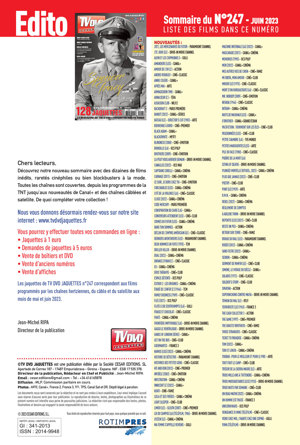 Découvrez TV DVD Jaquette N°247 : sélection de jaquettes pour films, classiques et raretés. Personnalisez votre vidéothèque avec style.