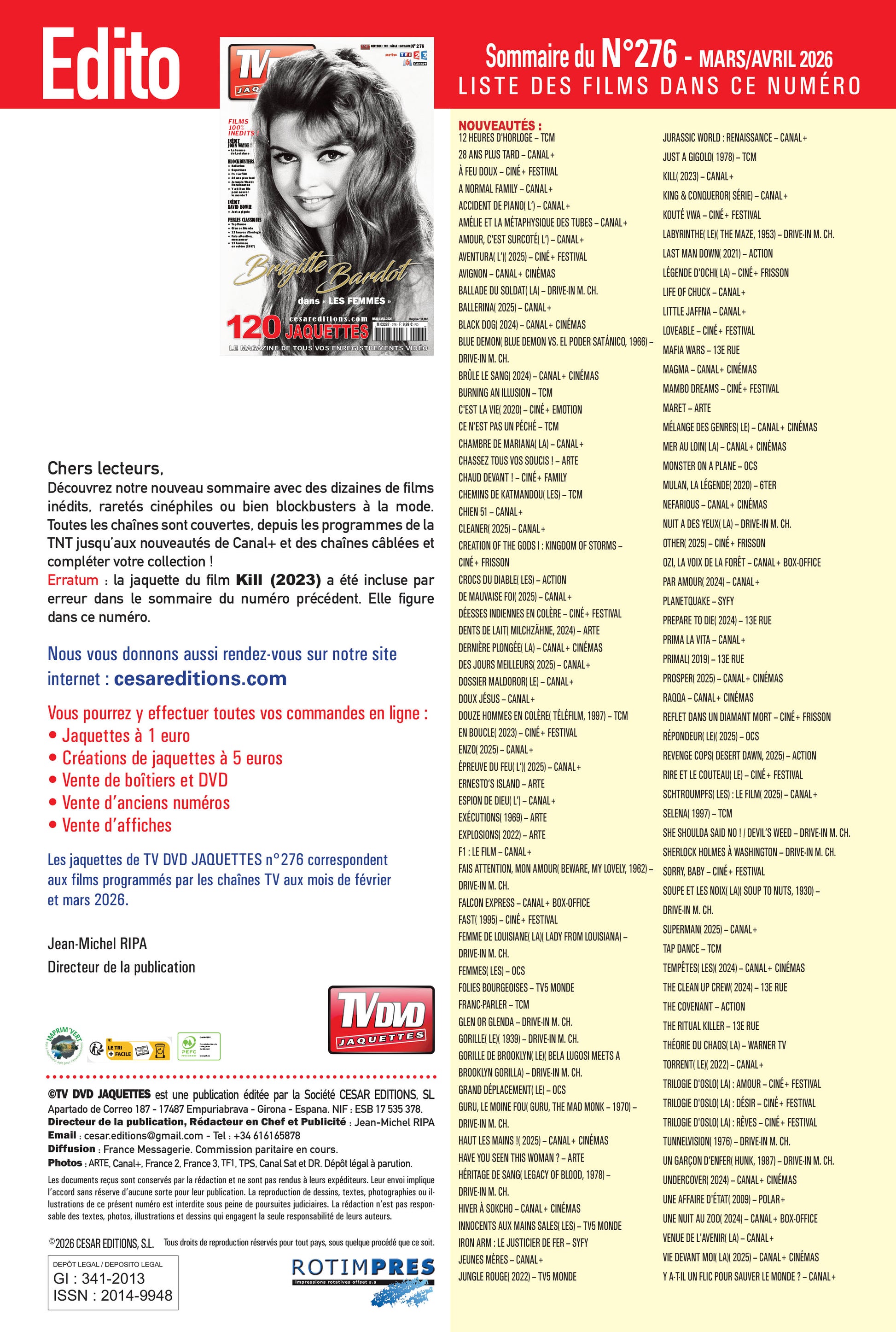 Découvrez TV DVD Jaquette N°276 : jaquettes exclusives pour personnaliser votre vidéothèque. Films récents, classiques et raretés à imprimer.