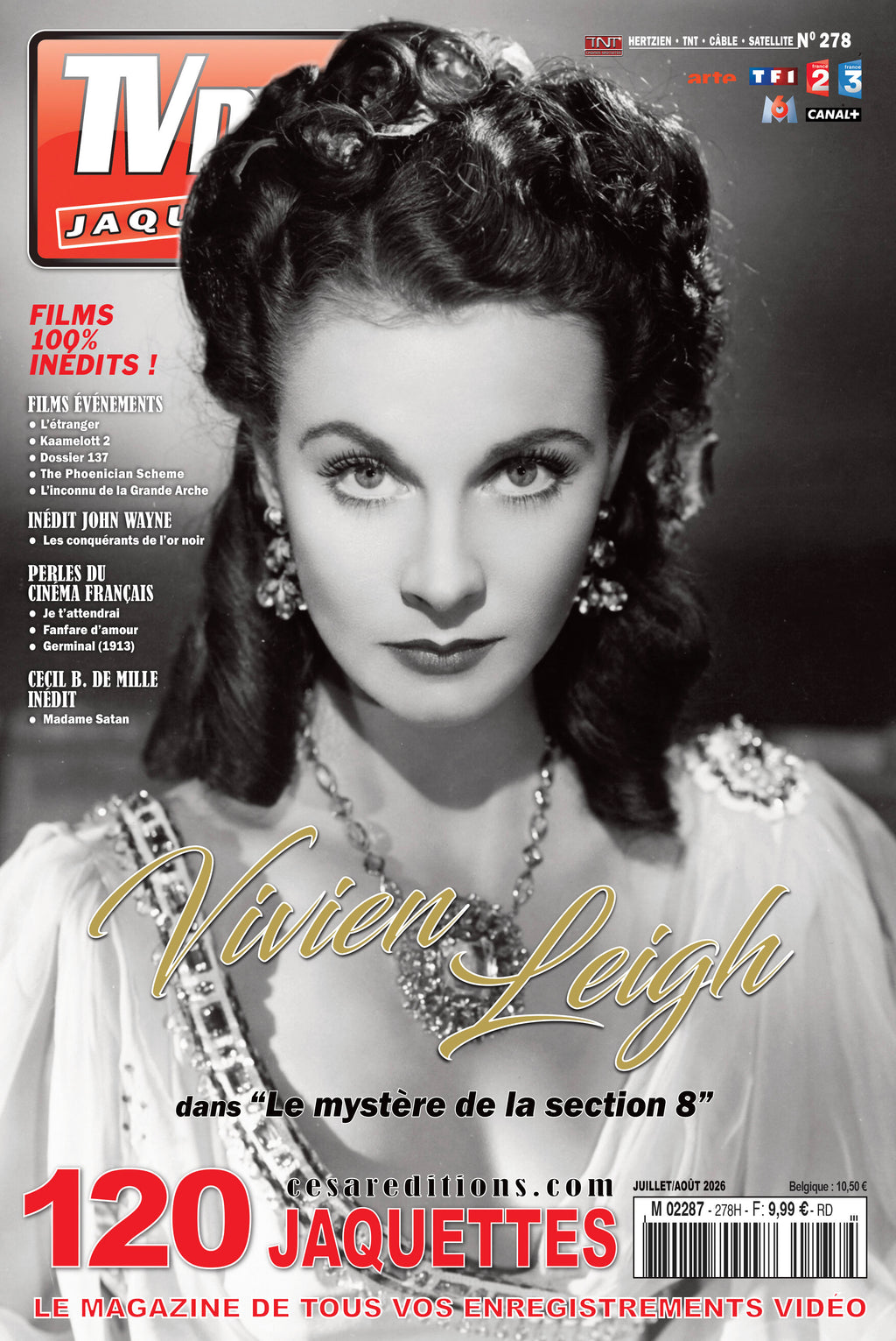Découvrez TV DVD Jaquettes N°278 : sélection exclusive de jaquettes pour votre vidéothèque. Films récents, classiques et raretés à imprimer.