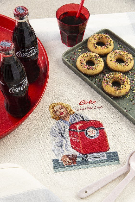 Torchon gris Coca-Cola
