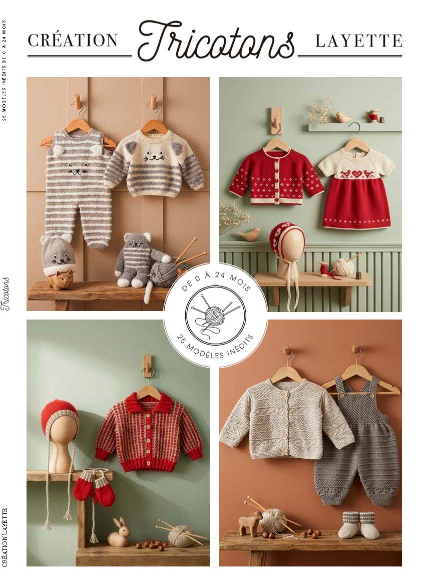 Tricotons N°10 FM : 9,99 € – modèles tricot bébé d'automne, brassières, pulls, bonnets et couvertures en laines douces. Commandez votre magazine.