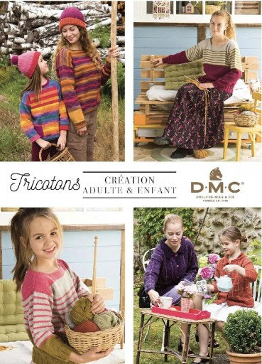 20 modèles tricot femme et fillette : bonnets, pulls, ponchos, gilets et écharpes. Explications détaillées par Frédérique Alexandre.