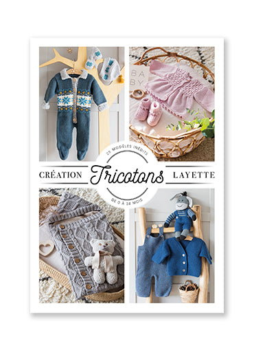 25 modèles tricot layette hiver : brassières, gilets, robes et tenue de Noël pour bébé. Couleurs tendres et matières douillettes.