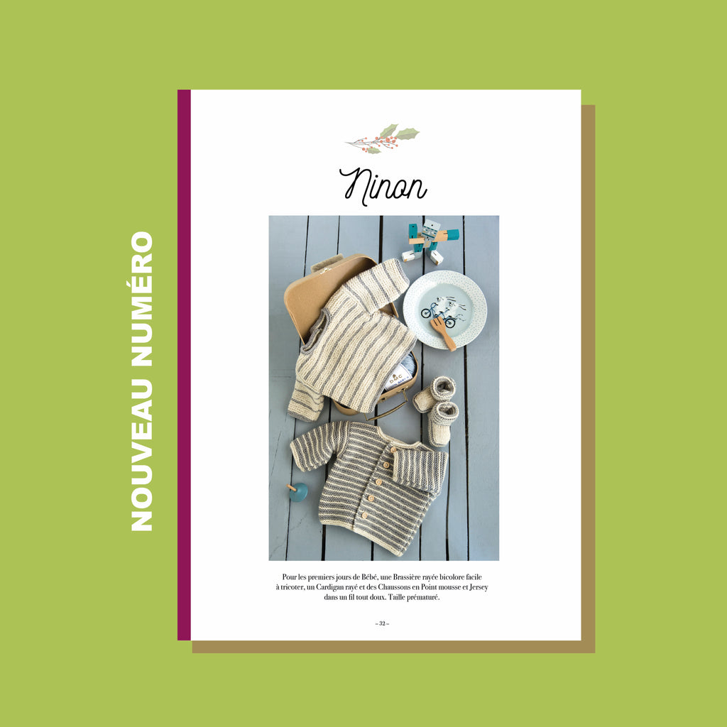 Découvrez Tricotons Layette N°8 : pulls, brassières, pantalons et accessoires pour bébé. Modèles délicats pour tricoteuses débutantes et confirmées.