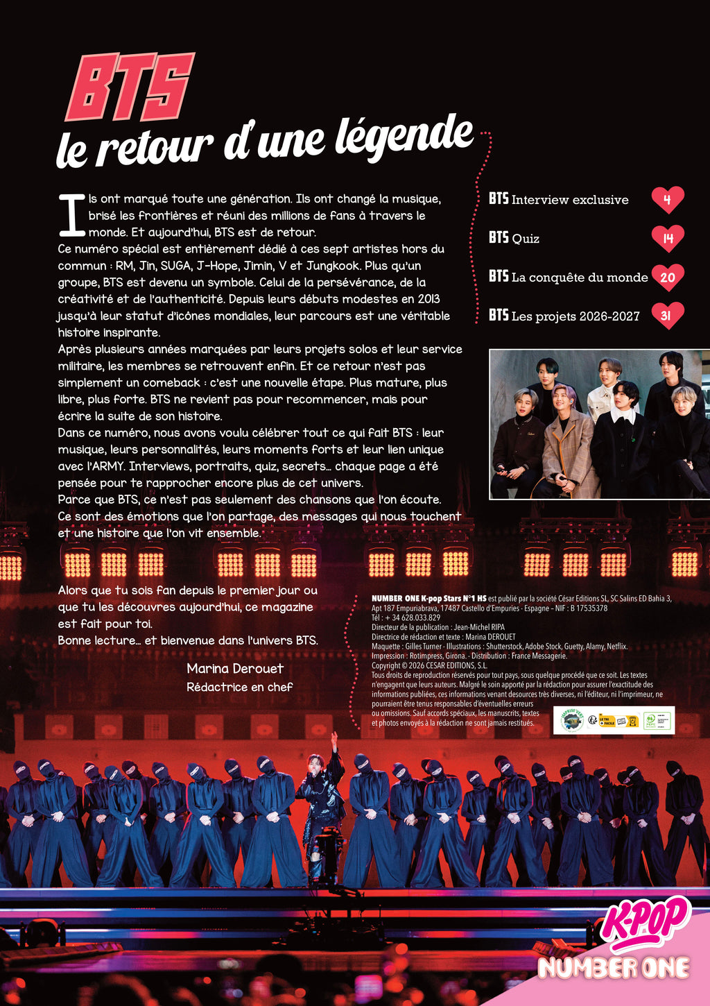 Number One : K_POP N°2 H BTS
