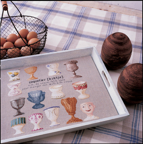 Mook point de croix : 22 modèles champêtres inédits — animaux de ferme, étiquettes, recettes et motifs terroir à broder.