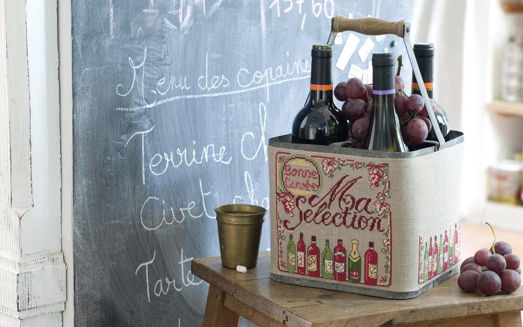 Pour mes bonnes bouteilles, Création Point de Croix n°004