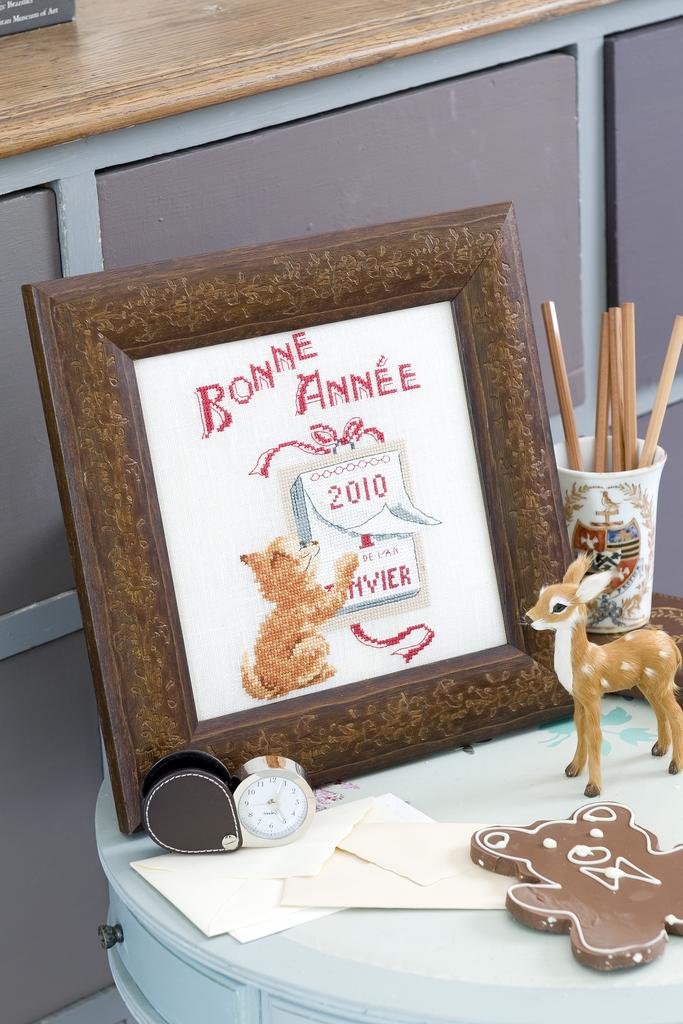 Le chat de l’année de Véronique Enginger, Création Point de Croix n°005