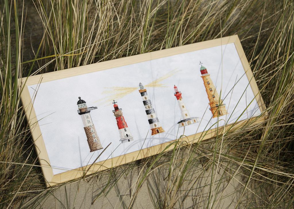 Les cinq phares, Création Point de Croix n°052