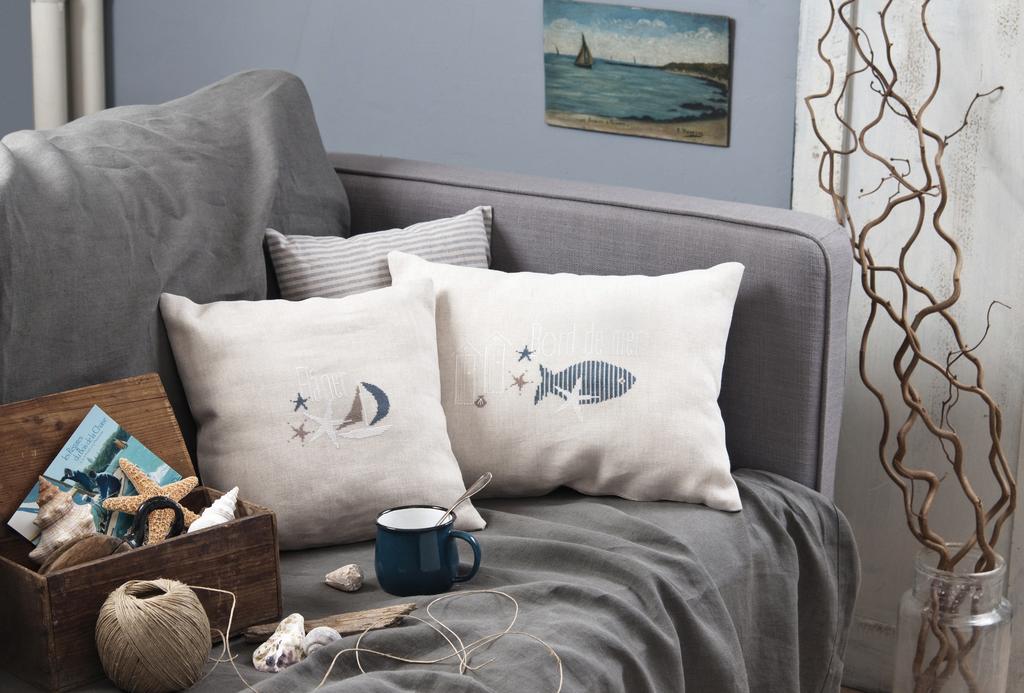 Coussins marins !, Grille disponible dans le numéro Création Point de Croix n°071