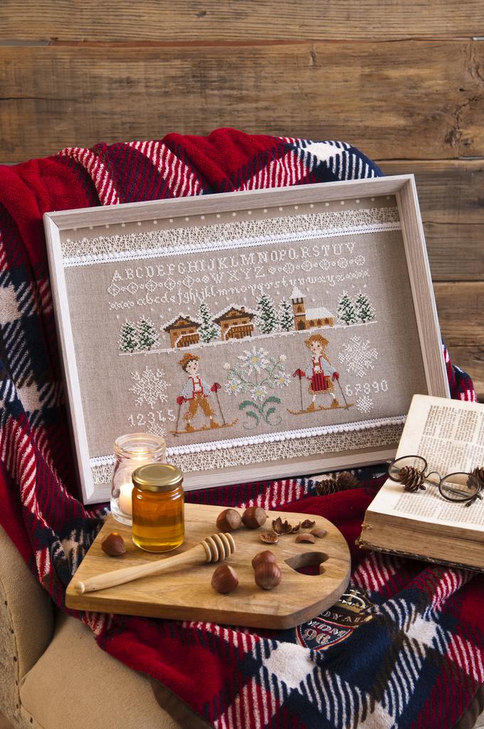 Sampler tyrolien, Création Point de Croix n°074