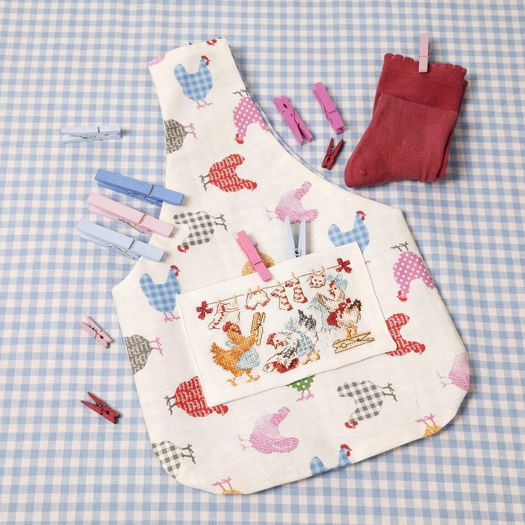 Mon petit sac à pinces à linge, Création Point de Croix n°075
