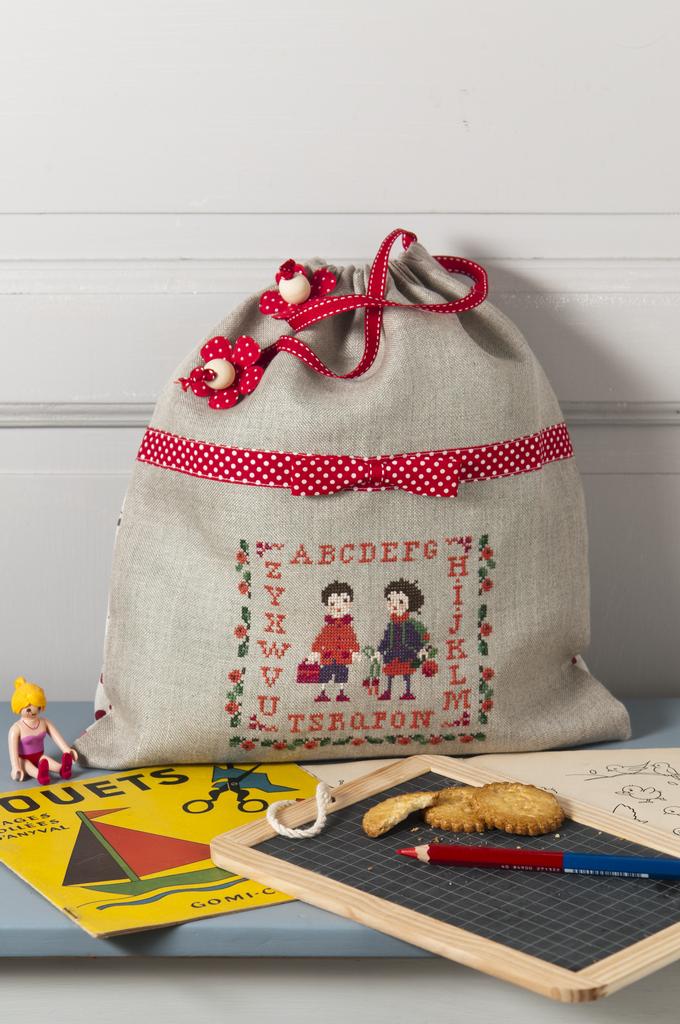 Une musette à goûter !, Création Point de Croix n°084