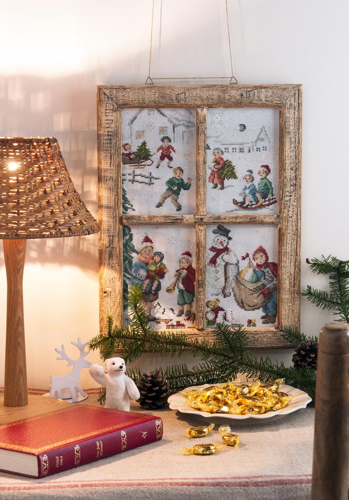 Fenêtre de Noël, Création Point de Croix n°085